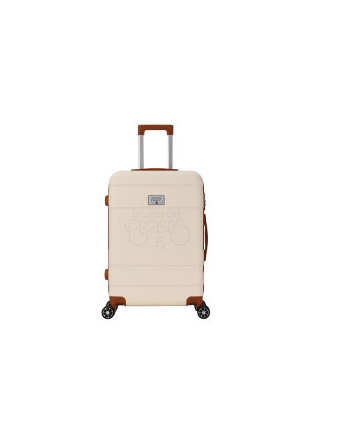 Valise cabine 4 doubles roues Capucine crème - 55 cm