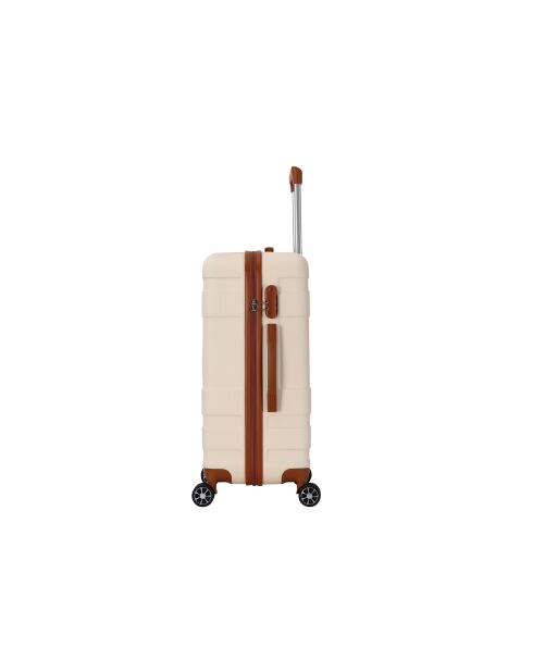 Valise cabine 4 doubles roues Capucine crème - 55 cm