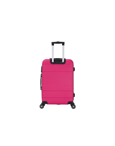 Set aus 2 Koffern für mittlere und lange Aufenthalte, 4 Doppelrollen, Lyra, 65/75 cm, rosa