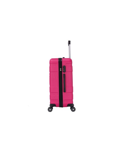 Set aus 2 Koffern für mittlere und lange Aufenthalte, 4 Doppelrollen, Lyra, 65/75 cm, rosa