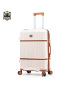 Valise format long séjour Premium 4 doubles roues Malesherbes crème - 75 cm