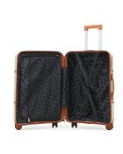 Valise format long séjour Premium 4 doubles roues Malesherbes crème - 75 cm