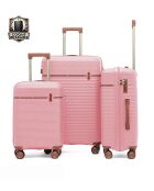 Courcelles-Koffer aus Rotgold mit 4 Doppelrollen, 55/65/75 cm, 3er-Set