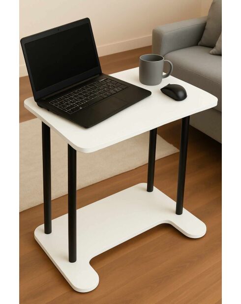 Scrivania per laptop bianca Ck15 - 60x65x35 cm