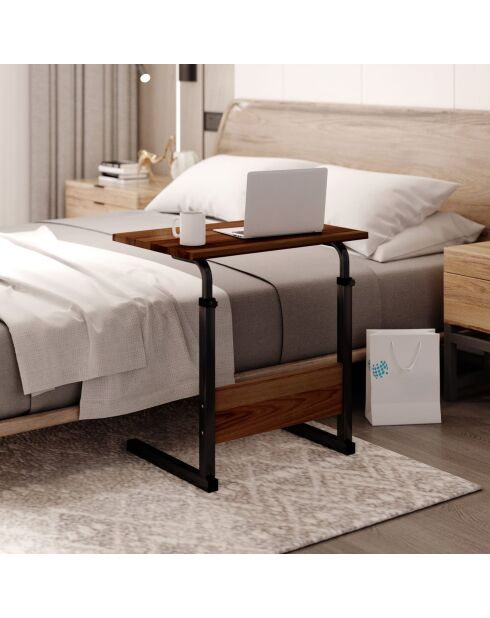 Bureau debout pour ordinateur portable Dh Smooth brun - 40x63-83x60 cm