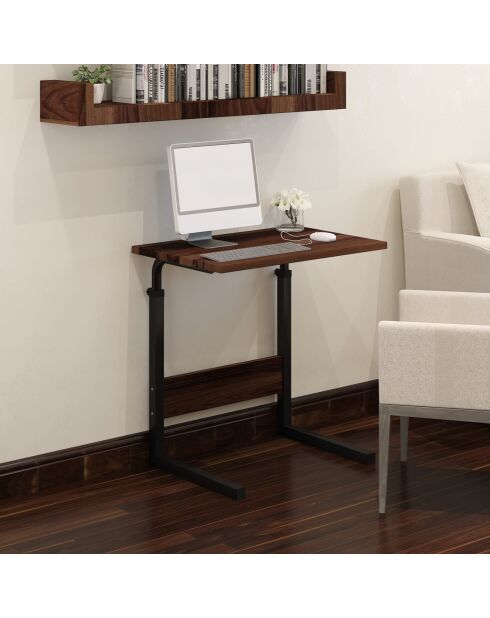 Bureau debout pour ordinateur portable Dh Smooth brun - 40x63-83x60 cm
