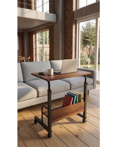Bureau debout pour ordinateur portable Dh Desk brun - 60x68-87x40 cm