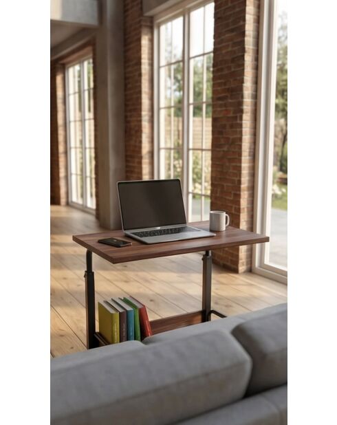 Bureau debout pour ordinateur portable Dh Desk brun - 60x68-87x40 cm