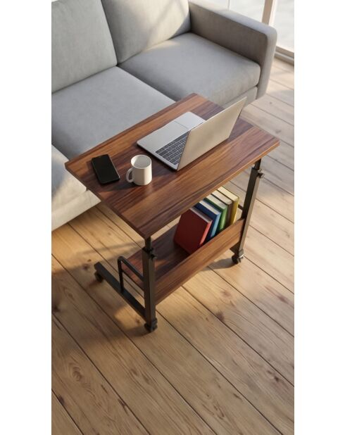 Bureau debout pour ordinateur portable Dh Desk brun - 60x68-87x40 cm