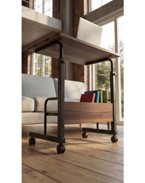 Bureau debout pour ordinateur portable Dh Desk brun - 60x68-87x40 cm
