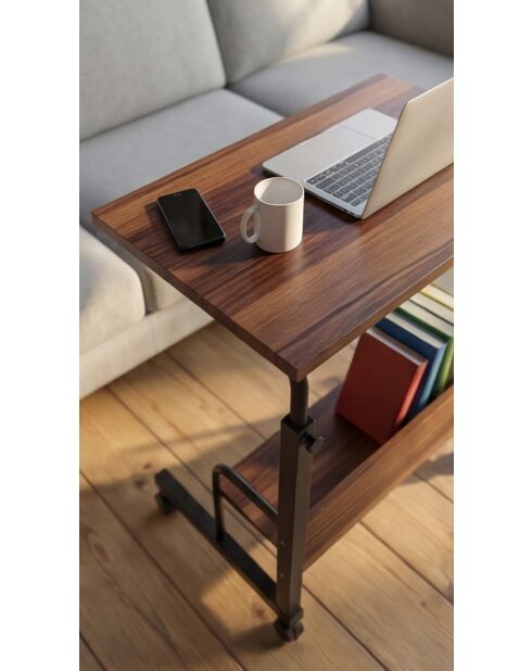 Bureau debout pour ordinateur portable Dh Desk brun - 60x68-87x40 cm
