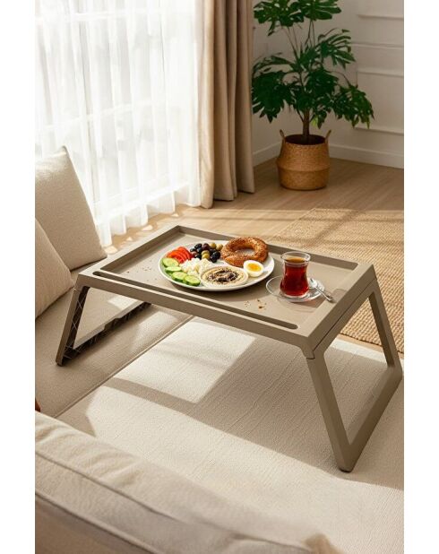Bureau debout pour ordinateur portable Lavine brun clair - 56x26,3x36 cm