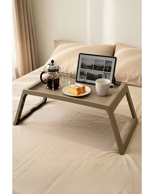 Bureau debout pour ordinateur portable Lavine brun clair - 56x26,3x36 cm
