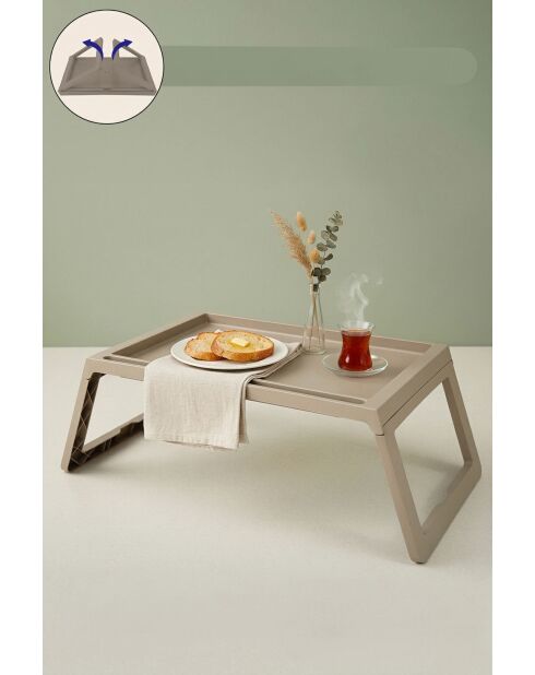 Bureau debout pour ordinateur portable Lavine brun clair - 56x26,3x36 cm