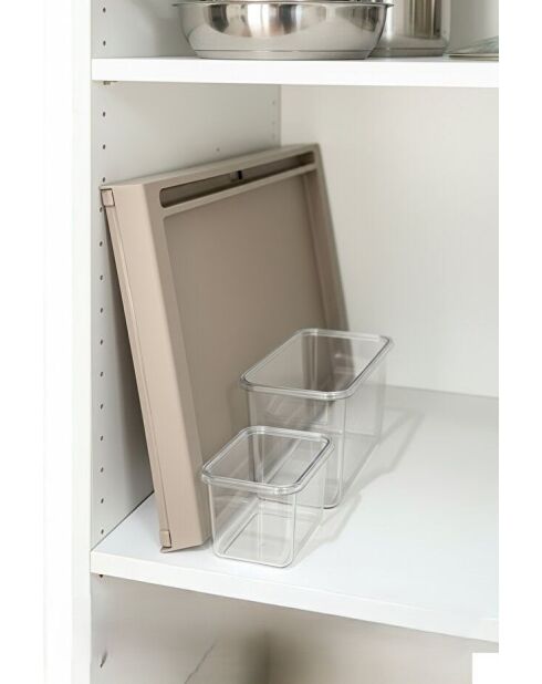 Bureau debout pour ordinateur portable Lavine brun clair - 56x26,3x36 cm