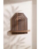 Artmtkwll10 wenge wandplank - 26x25x13 cm