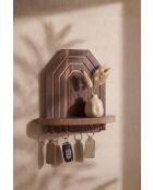 Artmtkwll10 wenge wandplank - 26x25x13 cm