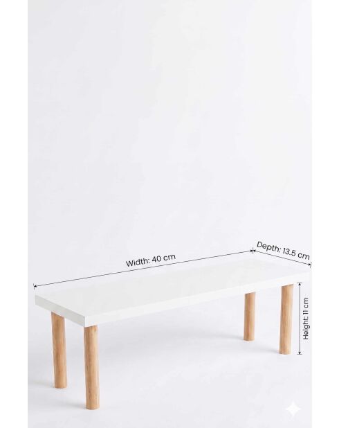 Étagère de cuisine Ck40C blanche - 40x11x13,5 cm