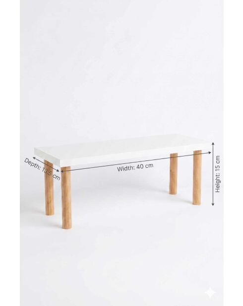 Étagère de cuisine Ck37C blanche - 40x15x13,5 cm