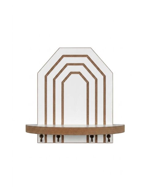 Étagère murale Artmtkwll10 blanche - 26x25x13 cm