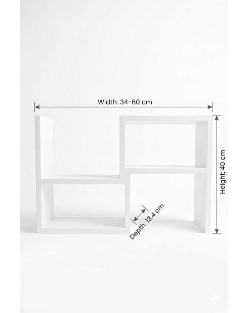 Étagère de cuisine Ck24C blanche - 60x40x13,4 cm
