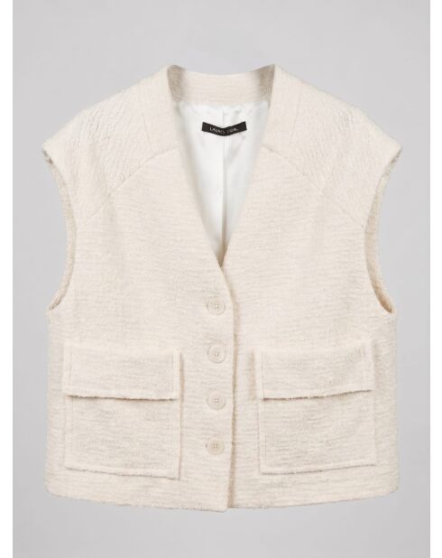 Veste sans manche Foxie ecru