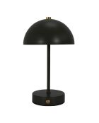 Lámpara de mesa recargable negra Lucia - 15,5x25,5x15,5 cm