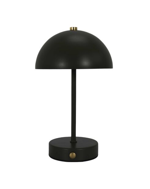 Lámpara de mesa recargable negra Lucia - 15,5x25,5x15,5 cm