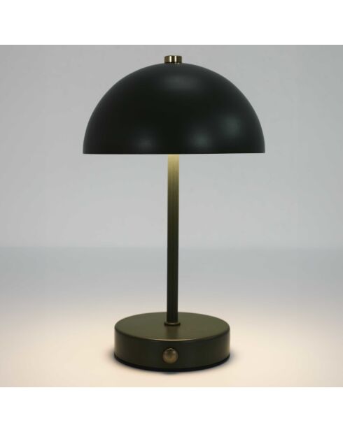 Lámpara de mesa recargable negra Lucia - 15,5x25,5x15,5 cm