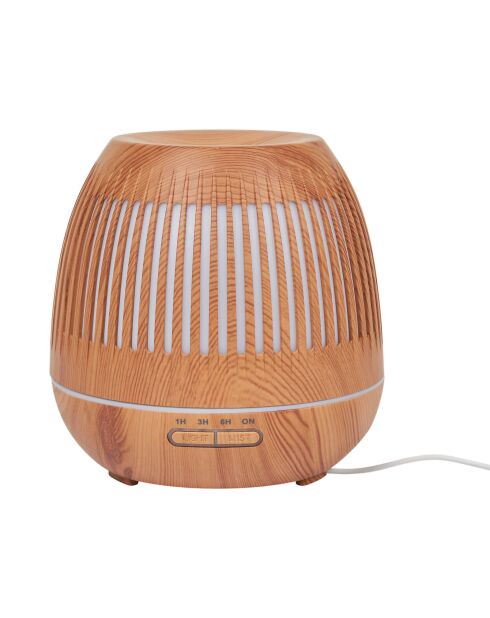 Diffuseur huiles essentielles LED lanterne bois - 17x13x17 cm