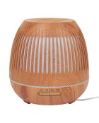 Diffuseur huiles essentielles LED lanterne bois - 17x13x17 cm