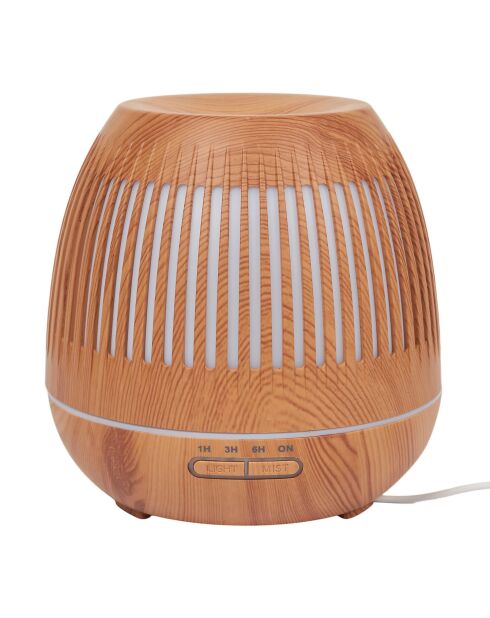 Diffuseur huiles essentielles LED lanterne bois - 17x13x17 cm