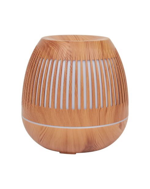 Diffuseur huiles essentielles LED lanterne bois - 17x13x17 cm