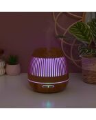 Diffuseur huiles essentielles LED lanterne bois - 17x13x17 cm