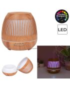 Diffuseur huiles essentielles LED lanterne bois - 17x13x17 cm