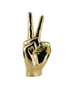 Set de 3 estatuas de la mano dorada, 11,5 x 27 x 9,5 cm