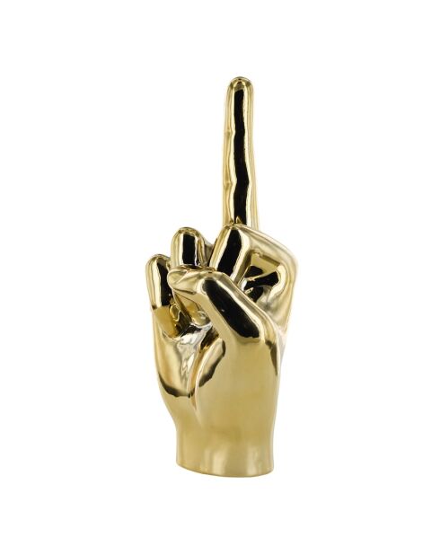 Set de 3 estatuas de la mano dorada, 11,5 x 27 x 9,5 cm