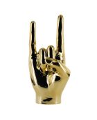 Set de 3 estatuas de la mano dorada, 11,5 x 27 x 9,5 cm