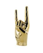 Set de 3 estatuas de la mano dorada, 11,5 x 27 x 9,5 cm