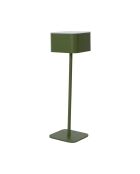 Lámpara de mesa táctil recargable verde - 8x26,5x8 cm