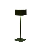 Lámpara de mesa táctil recargable verde - 8x26,5x8 cm