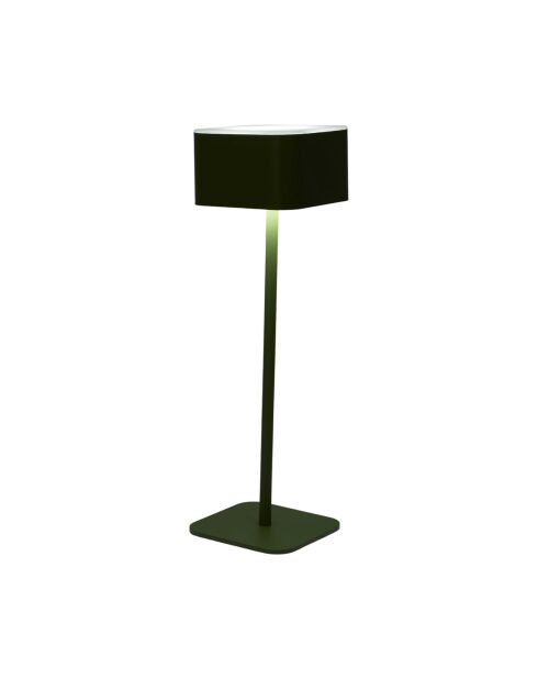 Lámpara de mesa táctil recargable verde - 8x26,5x8 cm