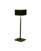 Lámpara de mesa táctil recargable verde - 8x26,5x8 cm