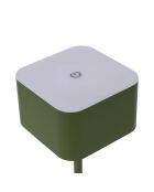 Lámpara de mesa táctil recargable verde - 8x26,5x8 cm