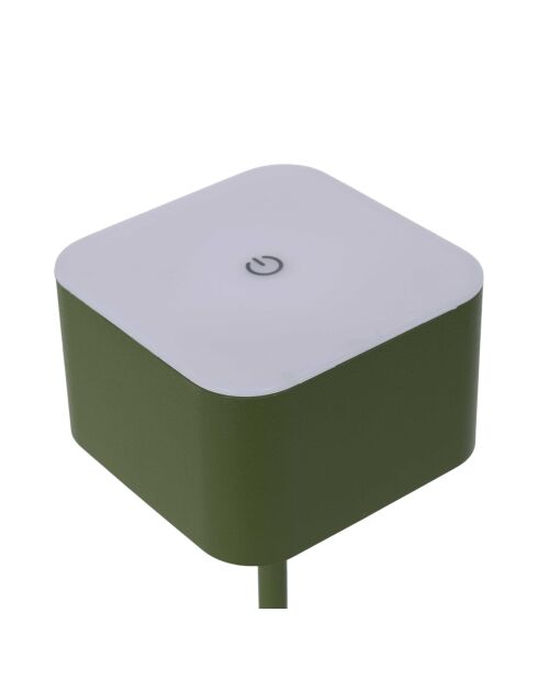 Lámpara de mesa táctil recargable verde - 8x26,5x8 cm