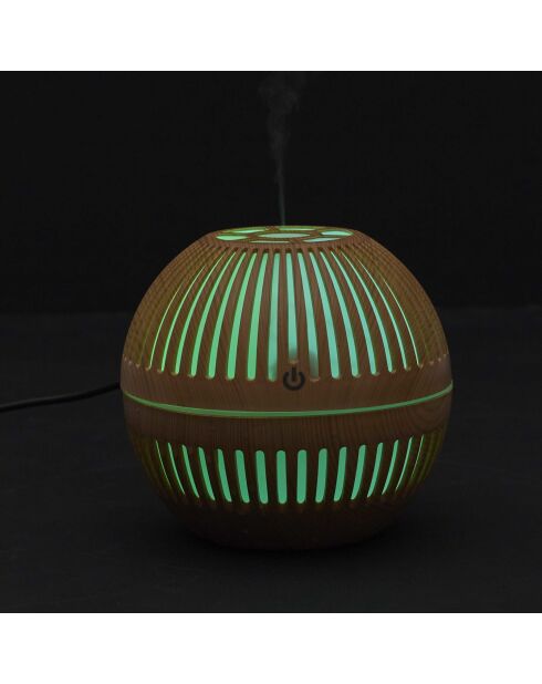 Diffuseur bois rond marron - 10,3x9,5x10,3 cm