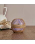 Diffuseur bois rond marron - 10,3x9,5x10,3 cm