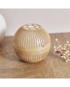 Diffuseur bois rond marron - 10,3x9,5x10,3 cm