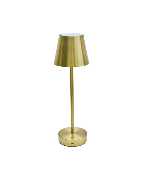 Lámpara de mesa recargable USB dorada - H.36 cm