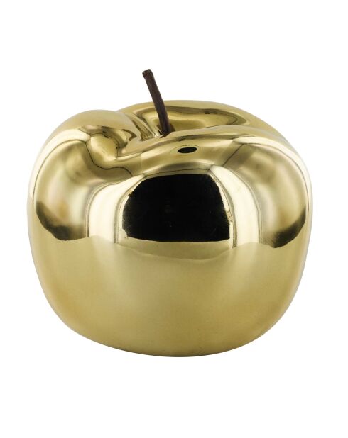 Statue Pomme dorée - 12x13x12 cm